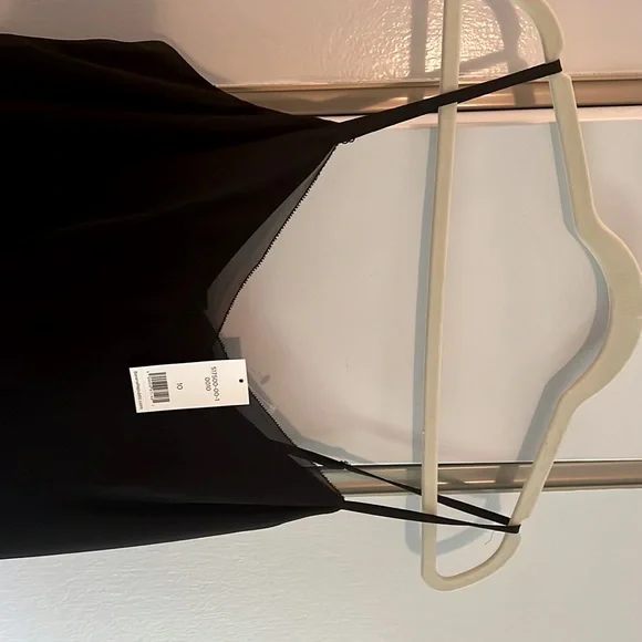 Banana Republic LBD, size 10, NWT, spaghetti straps, fitted with ruffle hem. - Picture 3 of 5